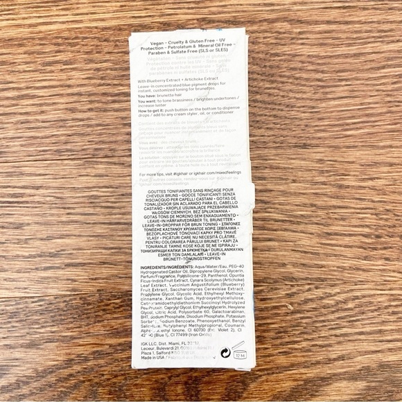 NWTs IGK | Mixed Feelings Leave-in Brunette Toning Drops - Picture 3 of 4